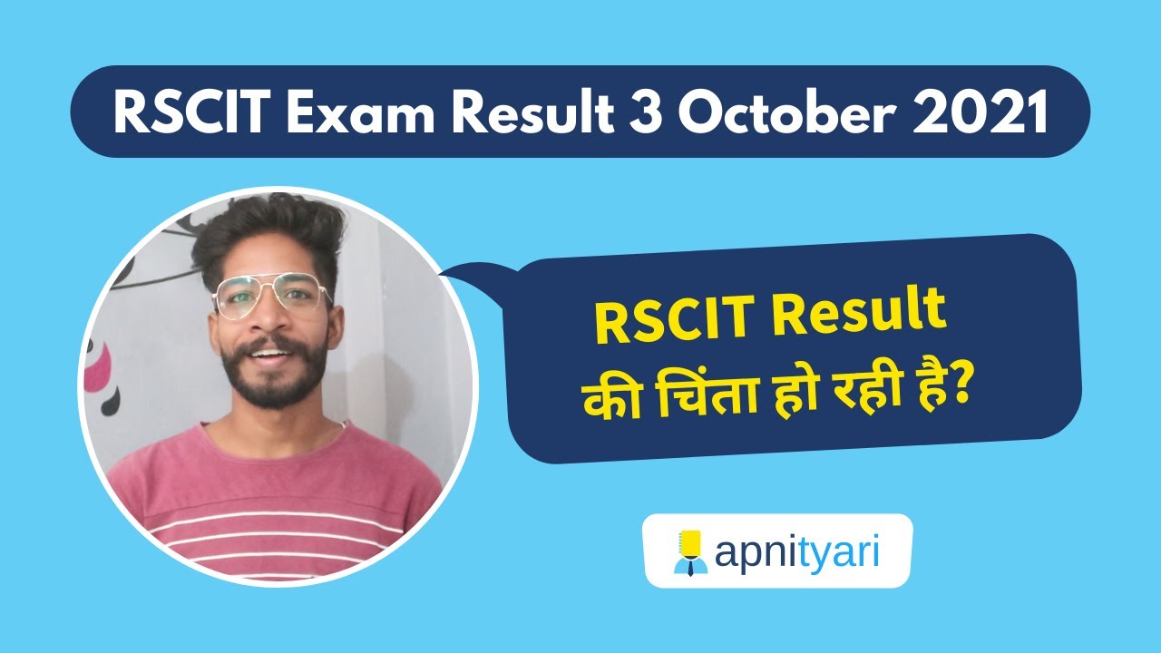 RSCIT Exam Result 3 October 2021 | ApniTyari