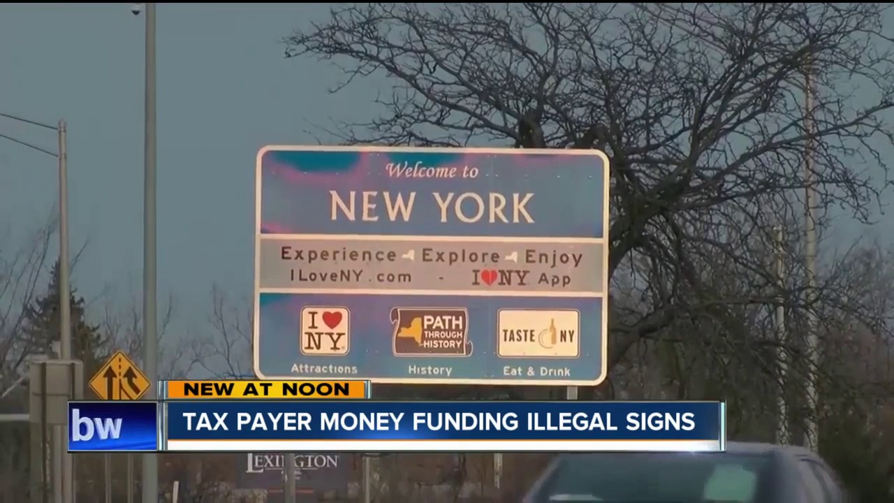 Taxpayers' money funding illegal signs
