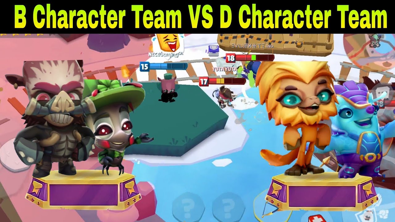 B Characters Name Team VS D Characters Name Team | Which Team Is OP 💪 | Zooba