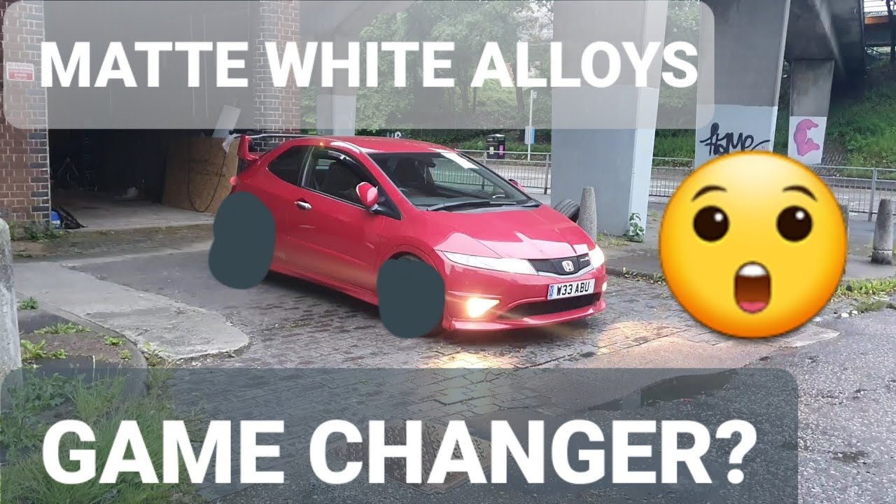 Fn2 Civic Type R - Matte White Alloys *PLASTI DIPPED* *TRANSFORMED*