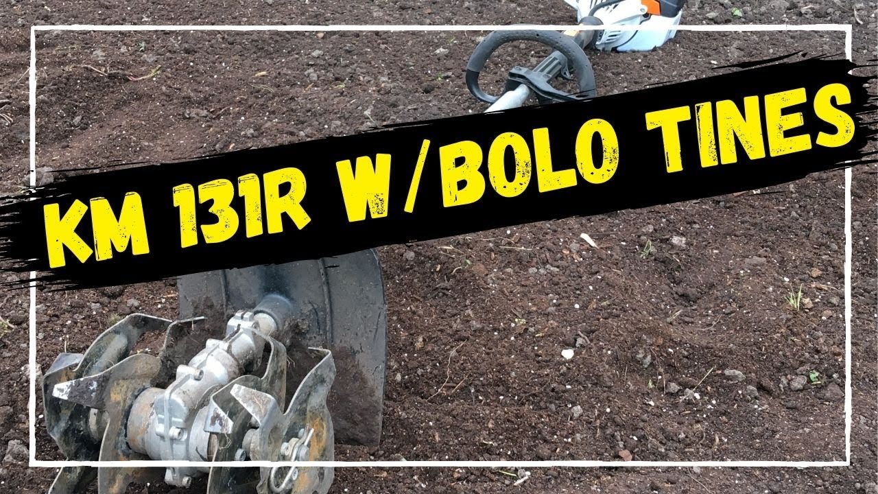 Stihl KM 131R Tilling With Bolo Tines
