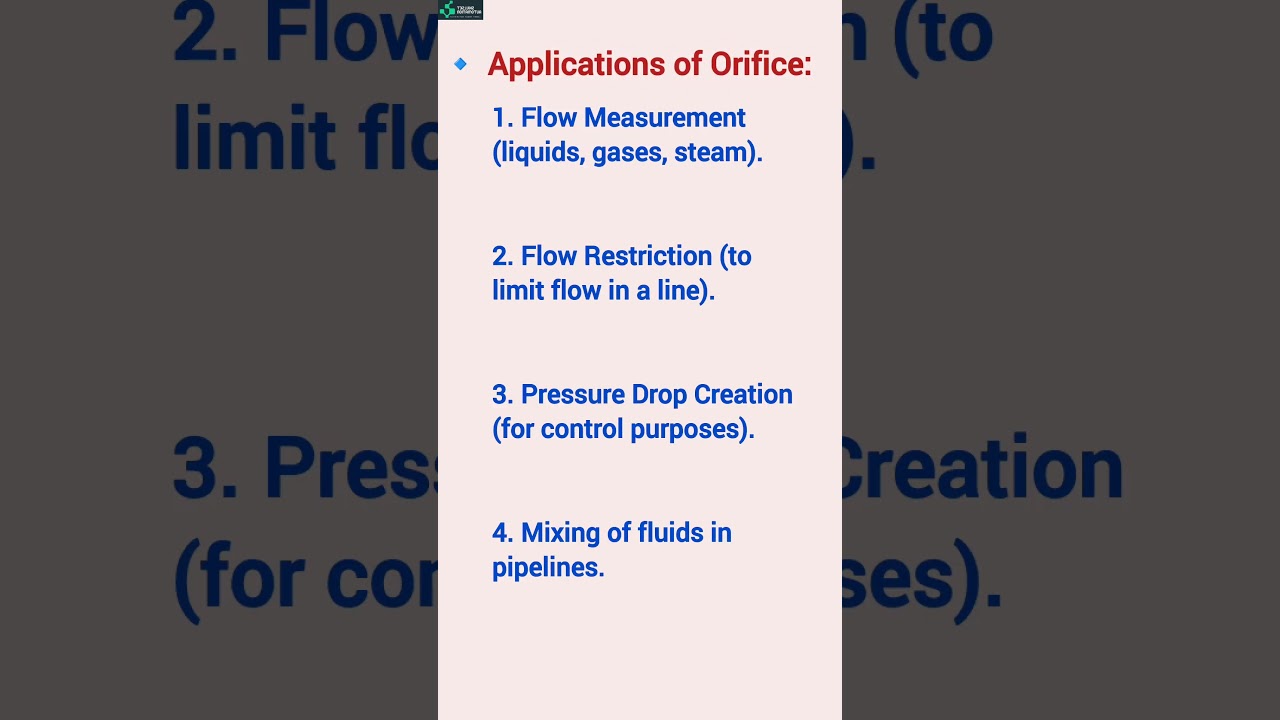 📌What is Orifice? | Types of Orifice Plate Explained | Instrumentation Basics #viral