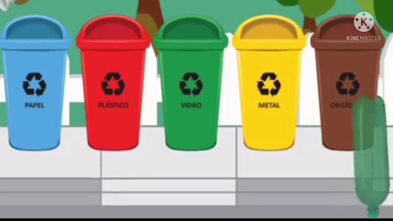 Coleta seletiva de lixo- Reciclagem ♻️ e as cores das latas de lixo 🗑