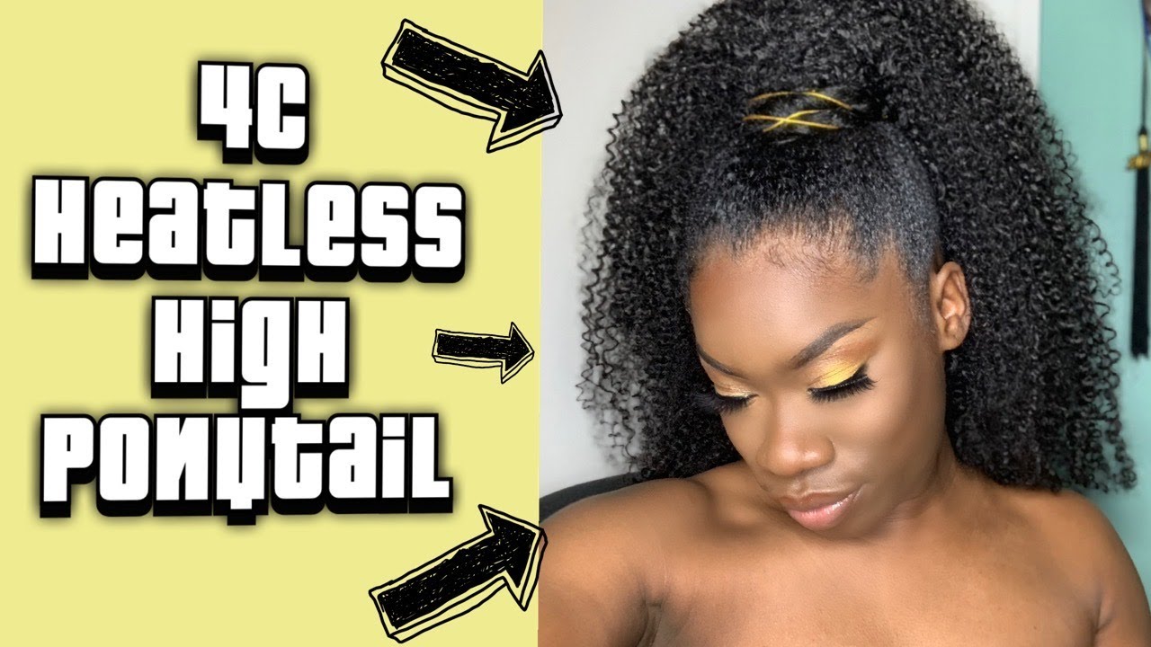 4C HEATLESS PROTECTIVE STYLE | HIGH KINKY PONYTAIL TUTORIAL | FT. SENSATIONNEL GAME CHANGER XL