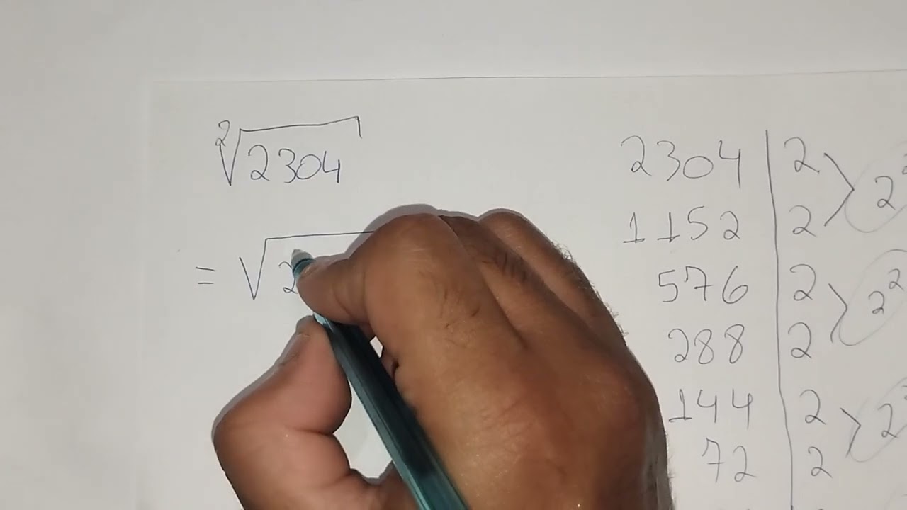 Sabendo que x=√2304 e y=√64, qual é o valor da razão x/y ?