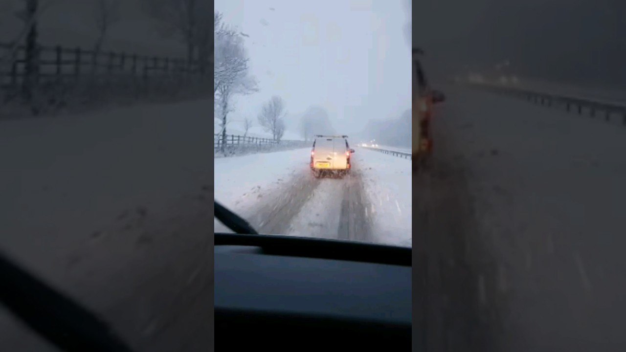 #snow #driving #scotland #fife #shorts #slow #slide #vanlife #ford #transit #winter #storm #life #uk