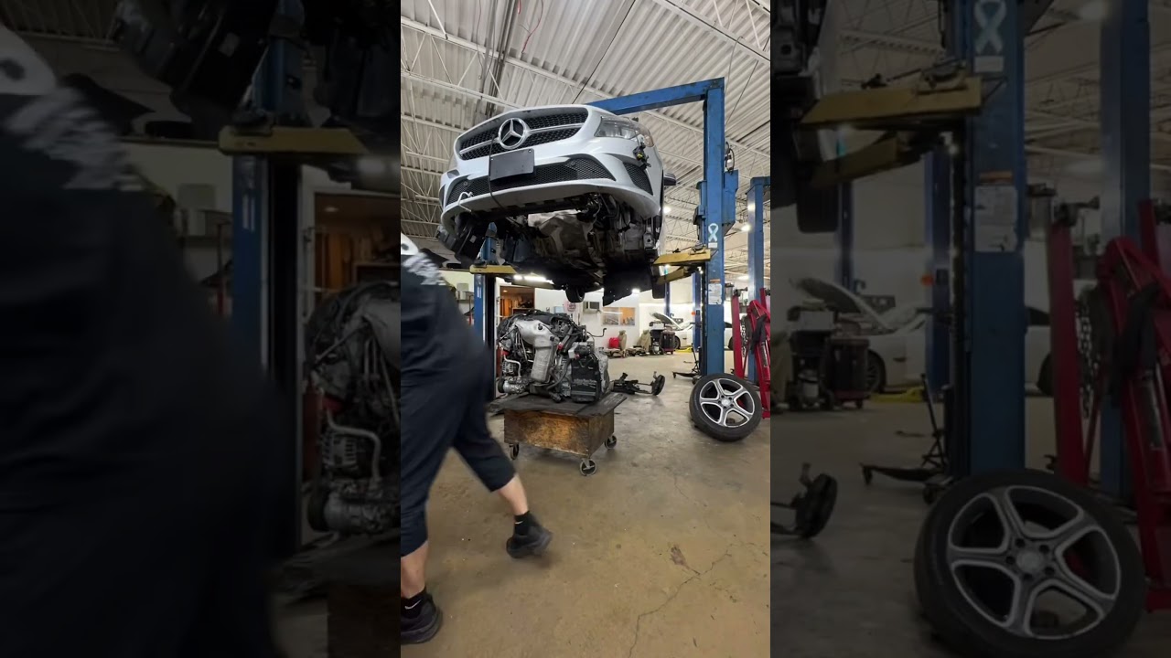 Mercedes benz CLA250 engine install