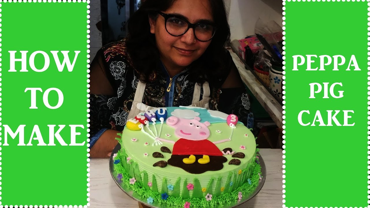 How To Make Peppa Pig Cake: cake decorating tutorial