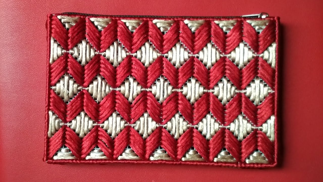 How to make Malai cord bag with plastic canvas : Part 2