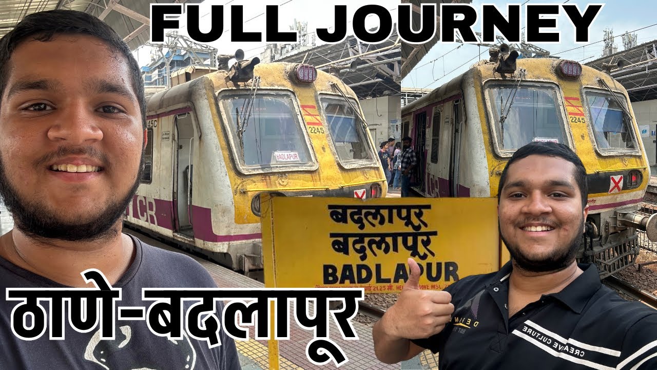 Thane-Badlapur Local Train Journey In Siemens Emu 🚂 | Badlapur Local Train Journey