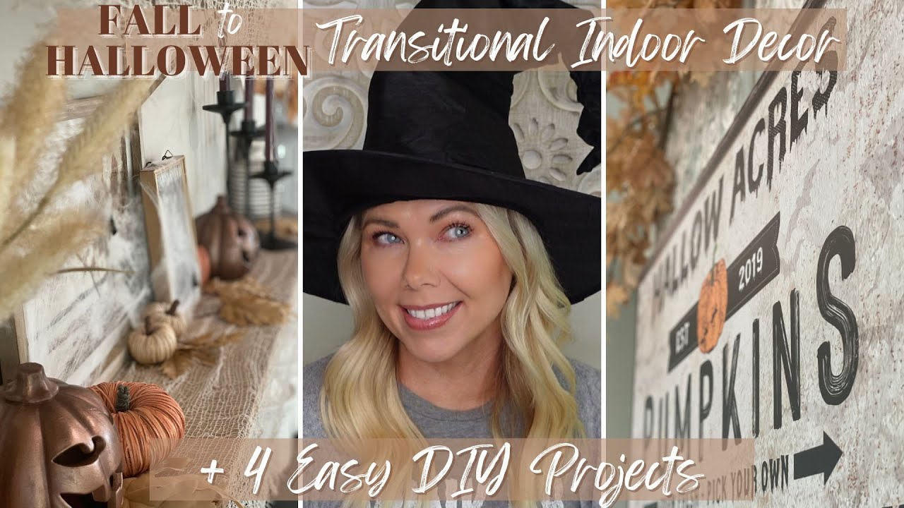 *FALL to HALLOWEEN* TRANSITIONAL INDOOR DECOR | PLUS 4 EASY DIY PROJECTS! 2022