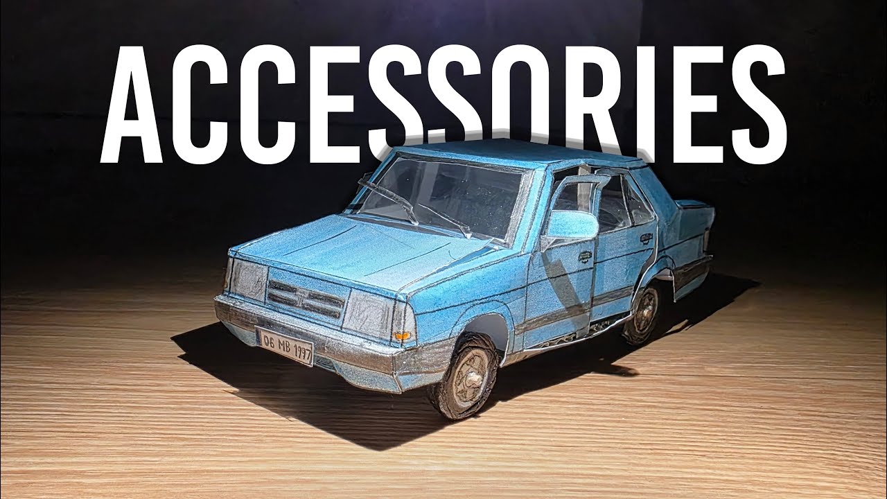 How to Make Accessories (wipers, exhaust, trunk, & e-brake) for Your Paper Car | Tutorial