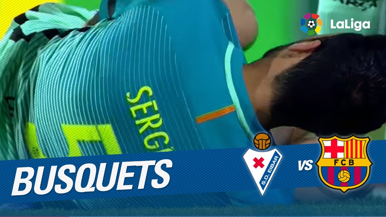 La lesi&oacute;n de Sergio Busquets en el SD Eibar vs FC Barcelona (0-4)