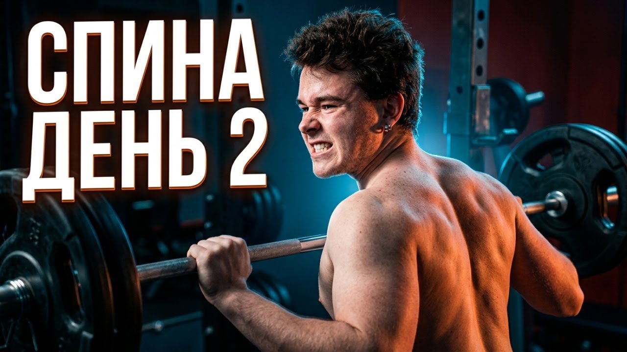 ДЕНЬ 2! ПРОКАЧКА СПИНЫ - ПУТЬ В БОДИБИЛДИНГ!
