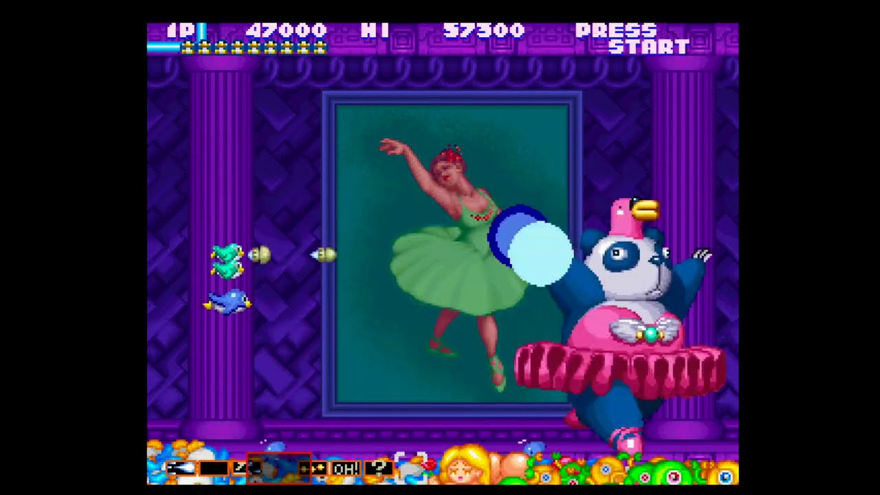 Gokujou Parodius Da! Deluxe Pack (1994) Sony PlayStation (PS1) Gameplay