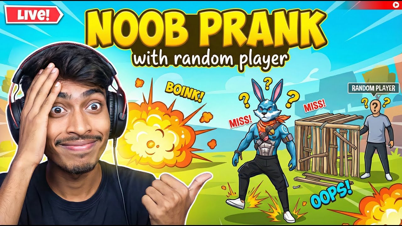 NOOB Prank on Random Players 😂 - Gali Padi? 😱 | Free Fire Live | Ff Live Custom