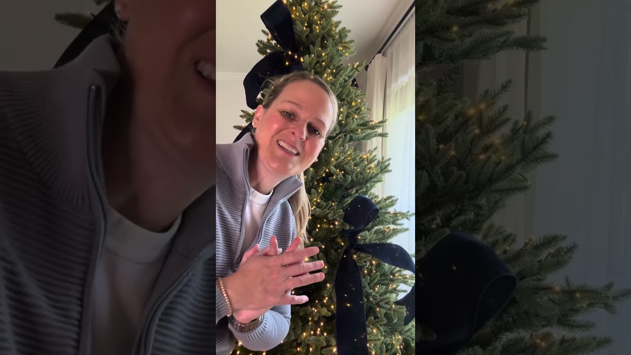 The Easiest Way to Add Ribbon to Your Christmas Tree with @Kimberly_Corentin | Amazon Holiday Decor 