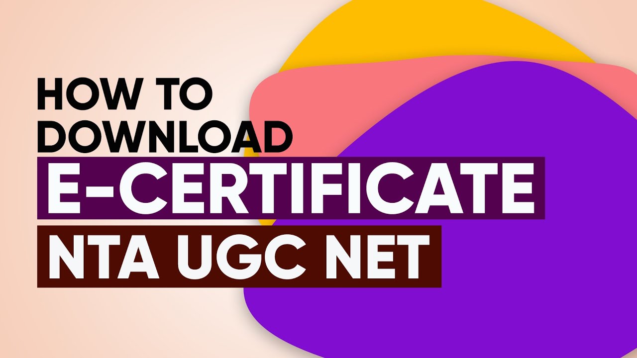 How to download E-Certificate??