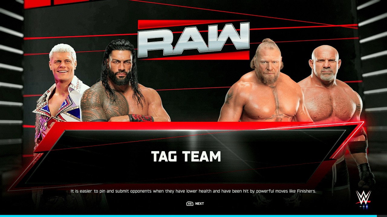 WWE 2K25 - Коди/Роман против Леснара/Голдберга - Мега-матч