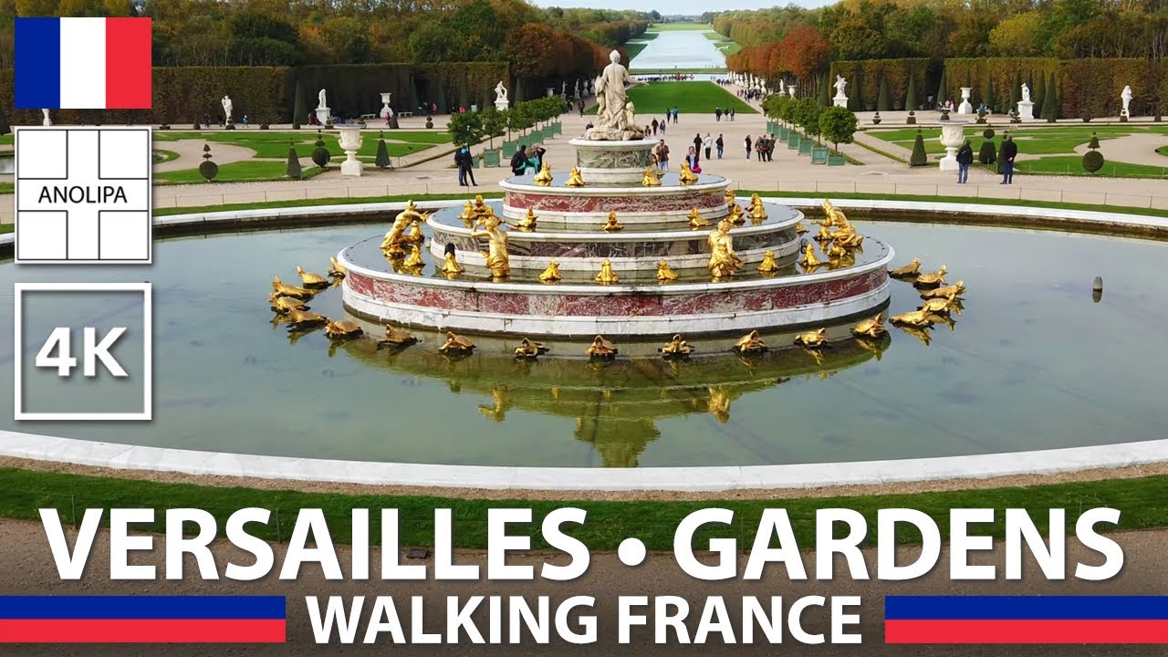 Jardins du Château de Versailles 🇫🇷 4K [Walking France] - Jardins do Palácio de Versailles