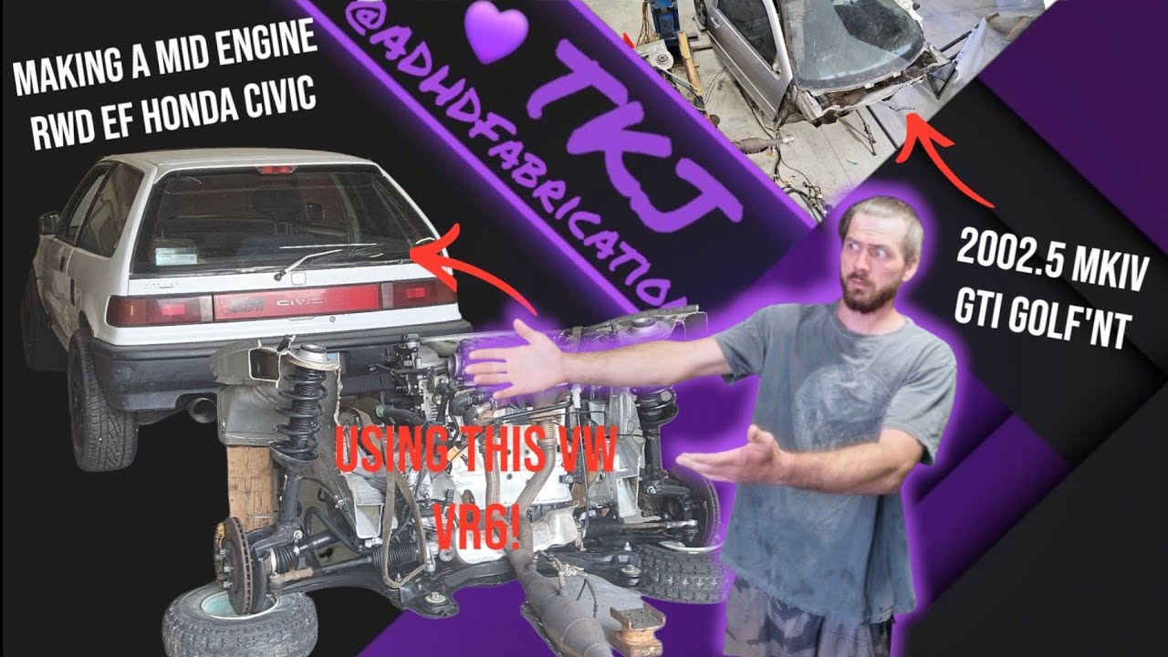 Mid-Engine VR6 Civic Build JUST Got Serious! 🔥💜 Volkswonda Build ep. 10