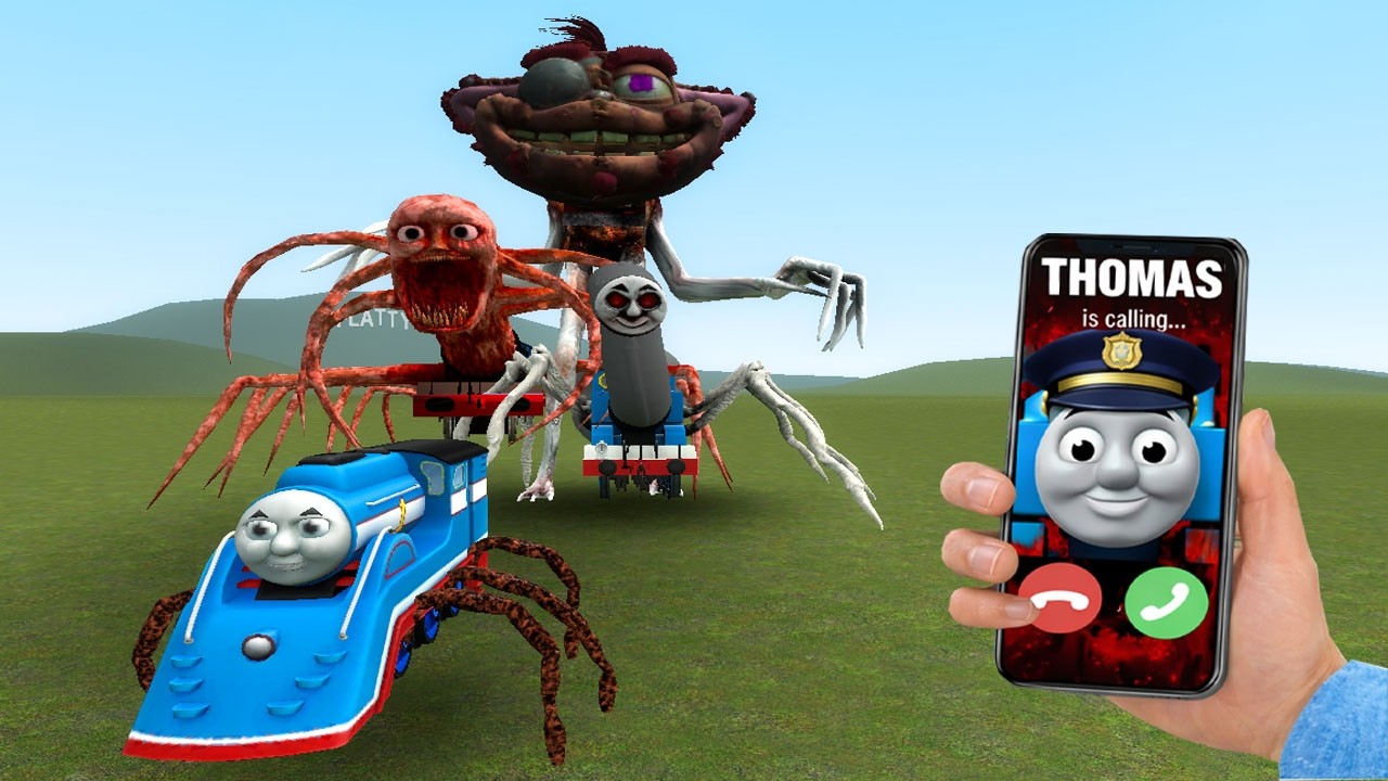 BUILDING A THOMAS TRAIN CHASED BY CURSED THOMAS AND FRIENDS in Garry's Mod!