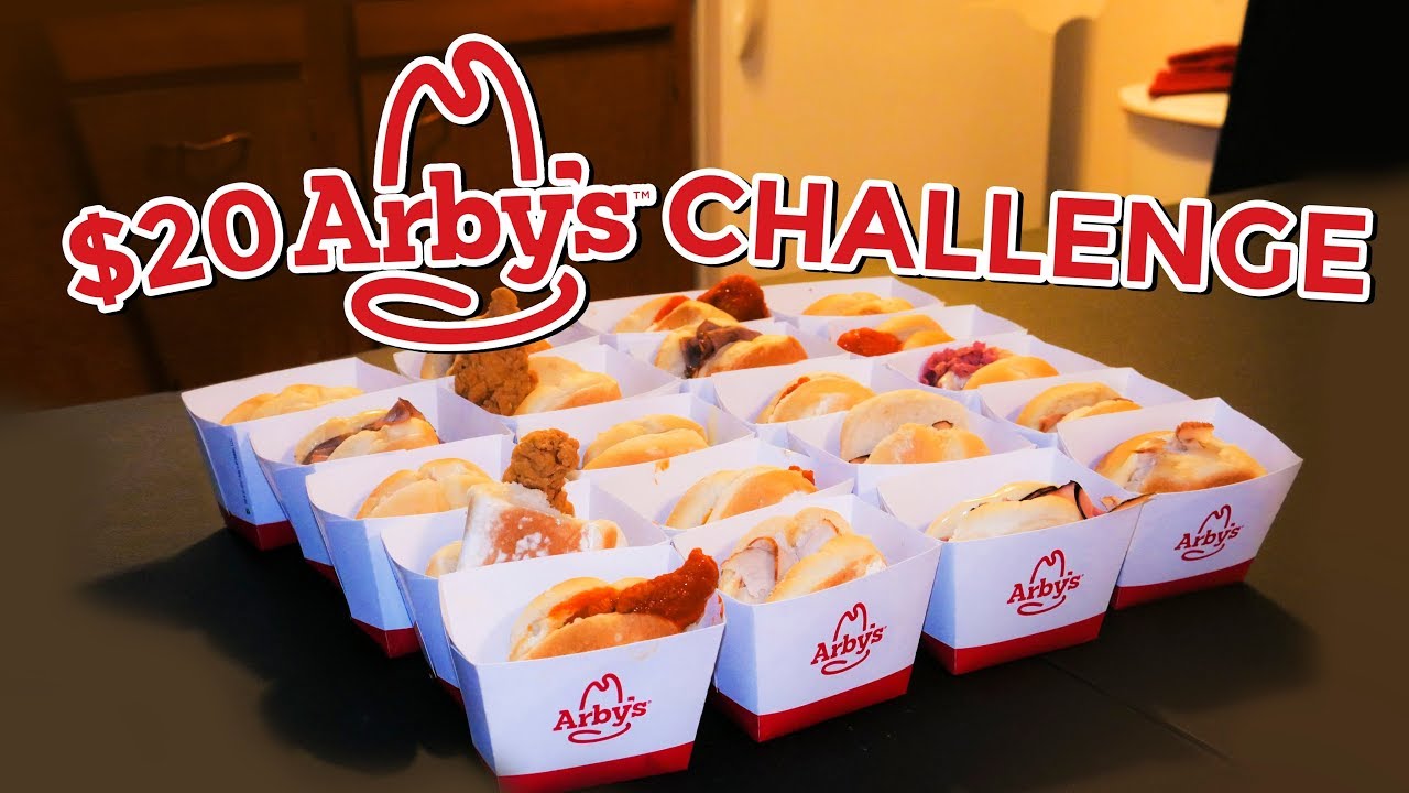 ARBY'S $20 HAPPY HOUR MENU CHALLENGE (20 Sliders)
