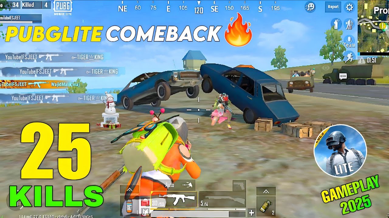 25 KILLS 🥶 PUBG LITE COMEBACK 2025 ONE OF THE BEST GAMEPLAY with FULL RUSH INTENSE FIGHT - IFS JEET