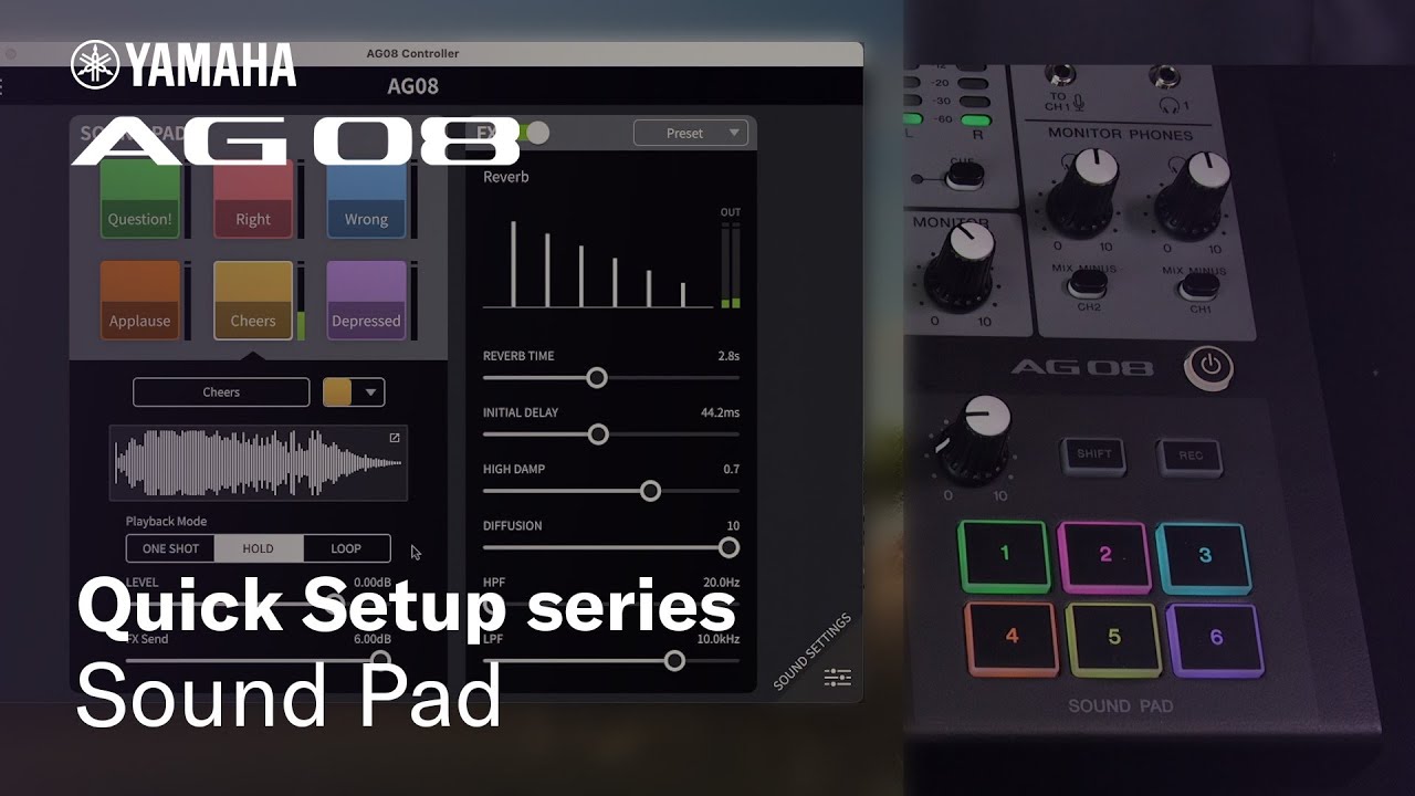 Yamaha AG08 Quick Setup series #2: Sound Pad