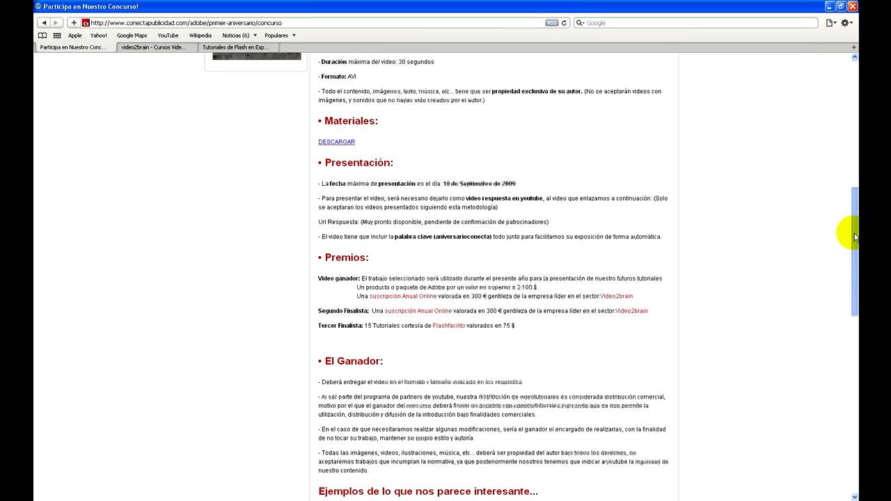 Aniversario ConectaTutoriales. CONCURSO!
