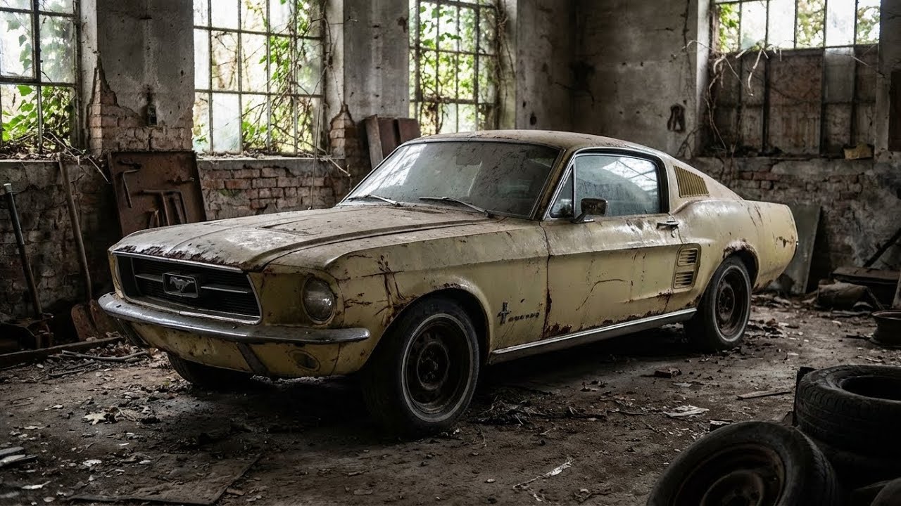 ASMR Car Restoring Completely Burned Ford Mustang 1967 | [Dead to Looking New]