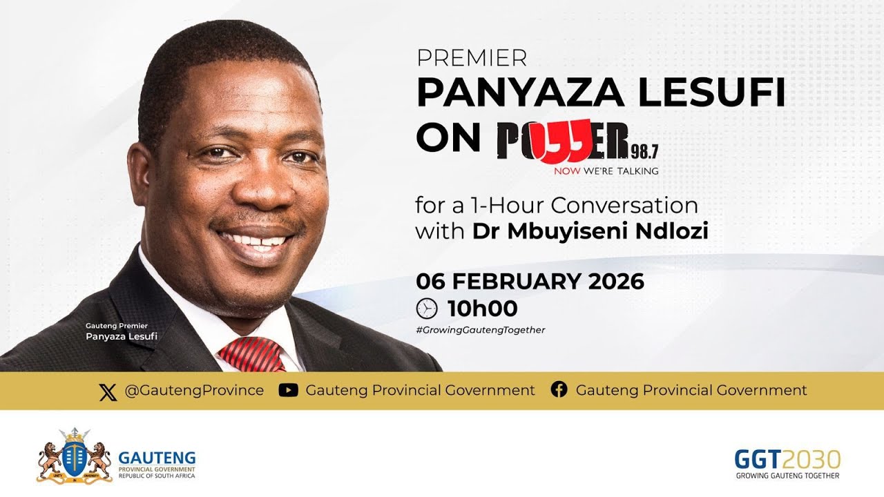 LIVE | Gauteng Premier Panyaza Lesufi in Conversation with Dr Mbuyiseni Ndlozi | Power 98.7