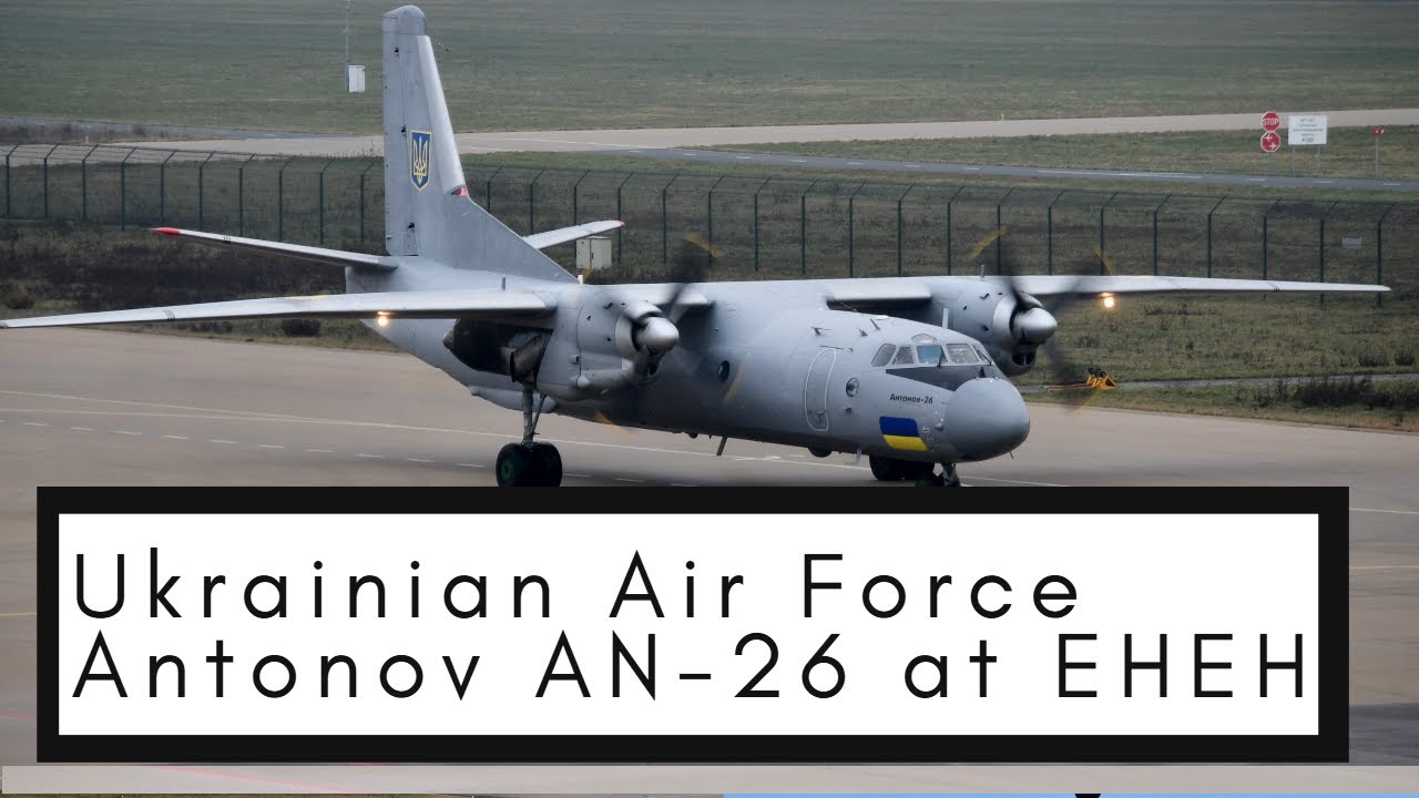 Ukraine Air Force Antonov An-26 Arrival at Eindhoven Airport