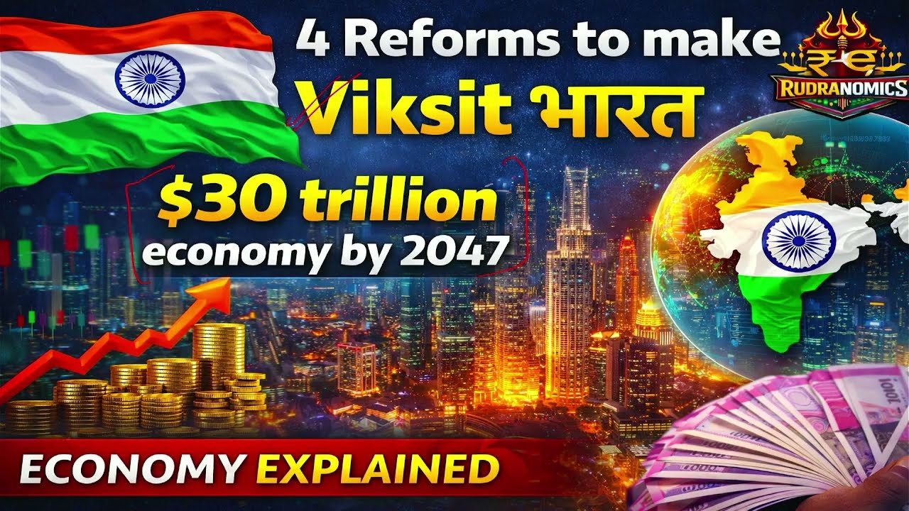 Viksit भारत @2047- Key Reforms Required, $30 trillion Economy/GDP | UPSC IAS | EXPLAINED Rudranomics