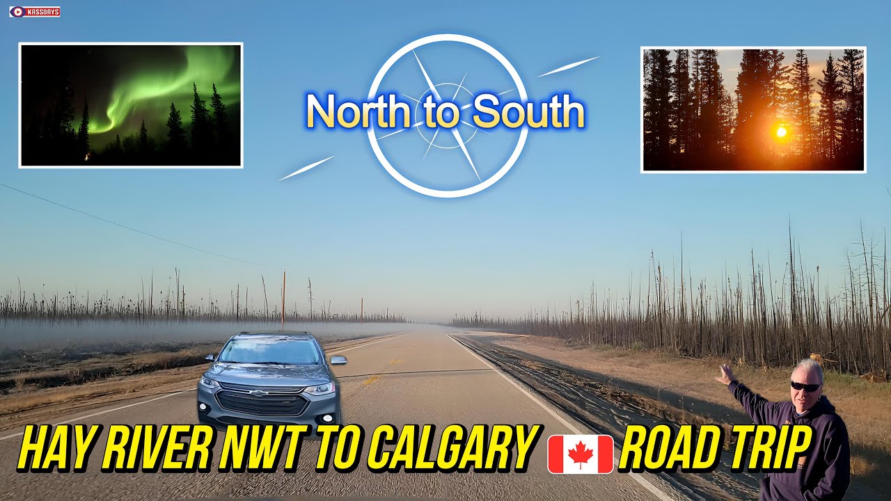 Driving Hay River to Calgary: 1,350 KM Road Trip (North of 60 4K) 🇨🇦