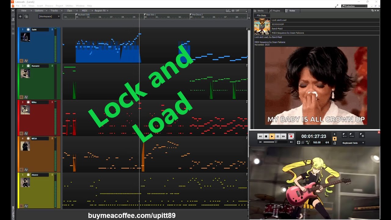 Band-Maid / Lock and Load - The MIDI Sequence