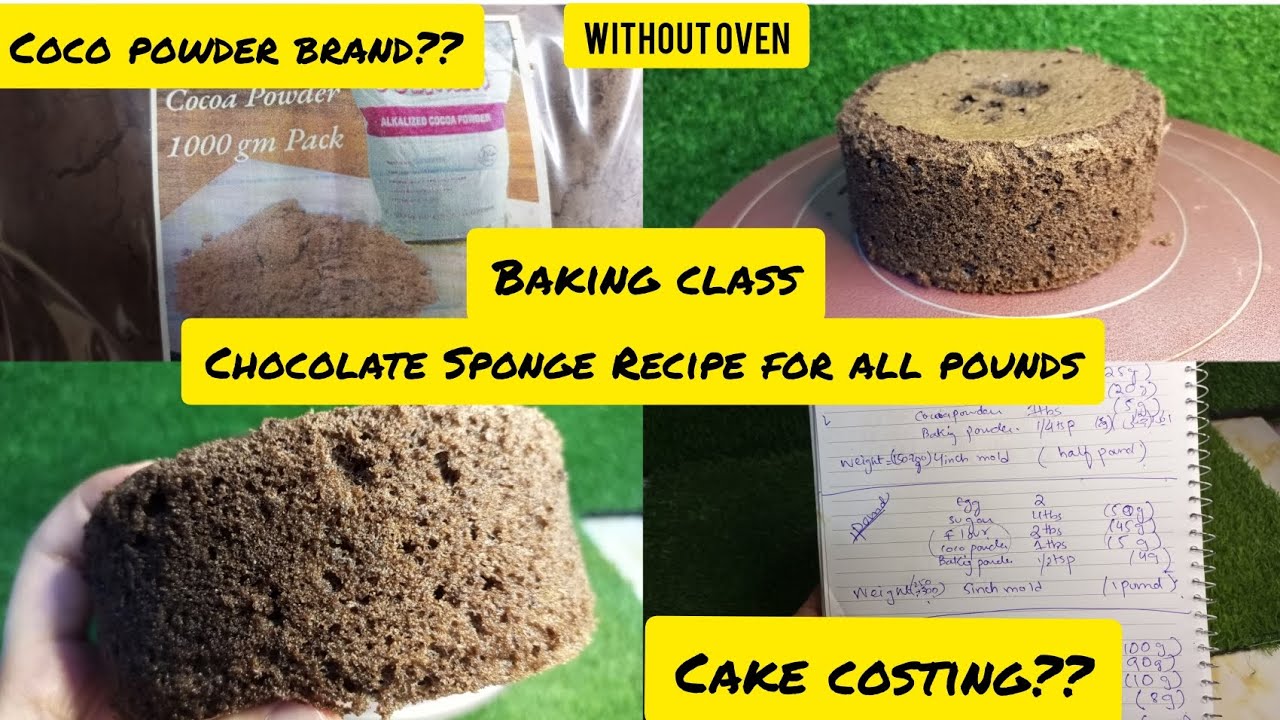 Chocolate Sponge Recipe|How to calculate Cake Cost and its profit| Recipe For all pounds