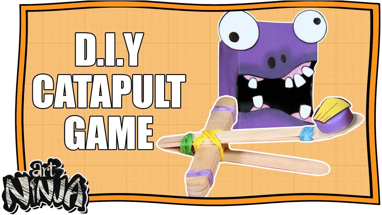 How to Make a Catapult Game with Household Items | Art Ninja | Nugget