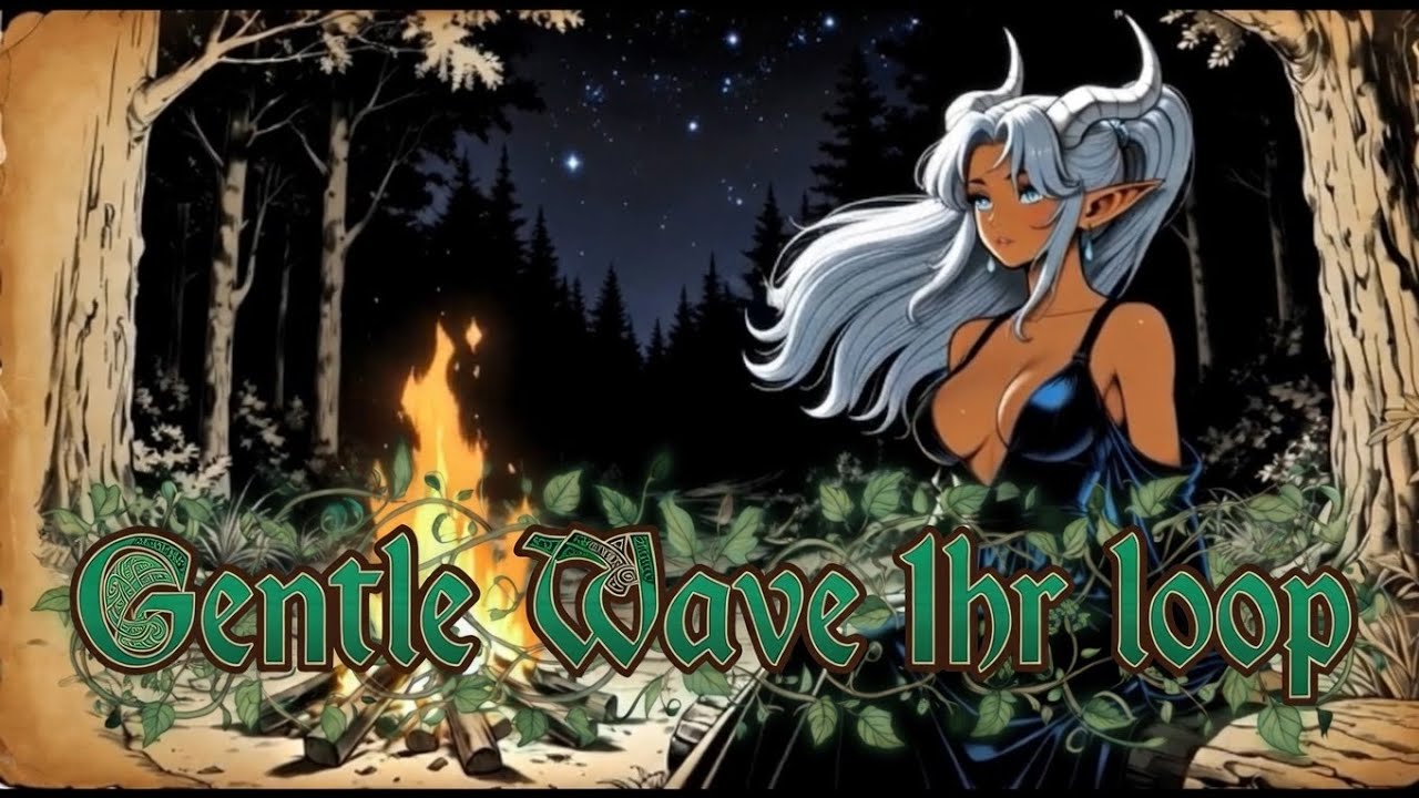 Gentle Wave 1 Hour  Fantasy Cozy Campfire Ambience • Relaxing Instrumental for Sleep & Reflection