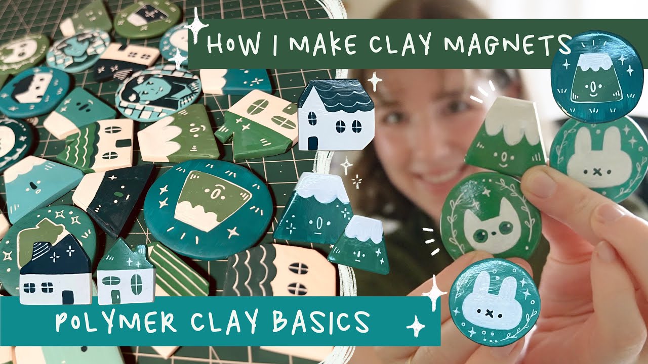 DIY Magnet Making | How I Make Polymer Clay Magnets | No Kiln Needed