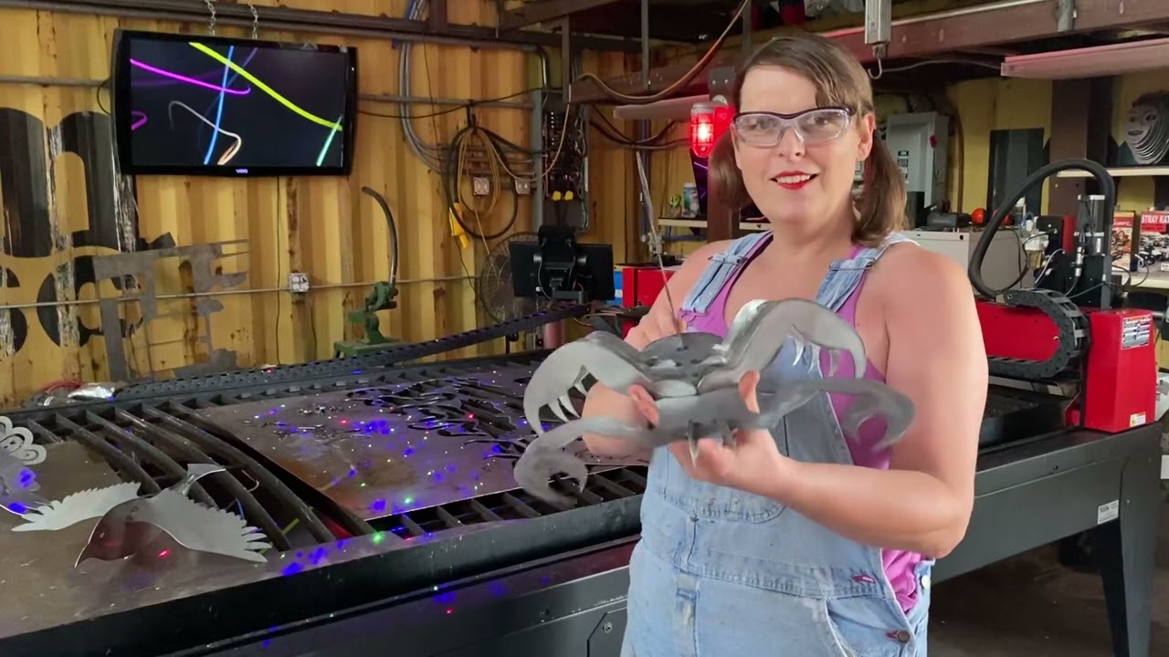 Micah Wolfe-Parsons discussing Lincoln Electric’s Torchmate 4510 CNC Plasma Cutter.