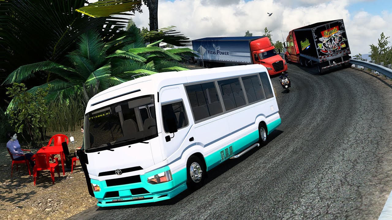 LA CARRETERA MAS EXTRECHA Toyota Coaster HONDURAS BUS RAPIDITO American Truck Simulator
