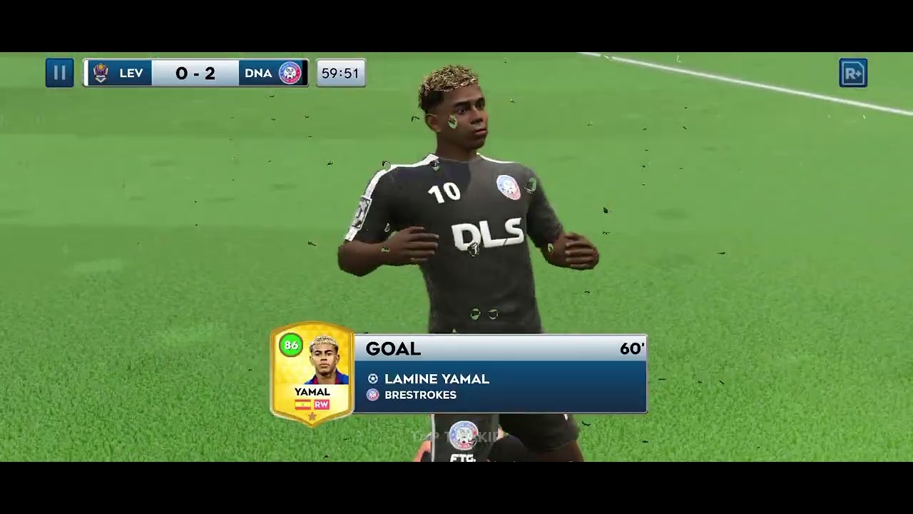 Lamine yamal scored brace in debut match #dls