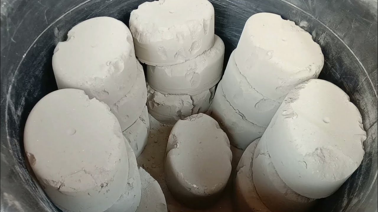 Pure cement ovals soft dusty silky Crumbling 😍|Satisfying video|Asmr puppys