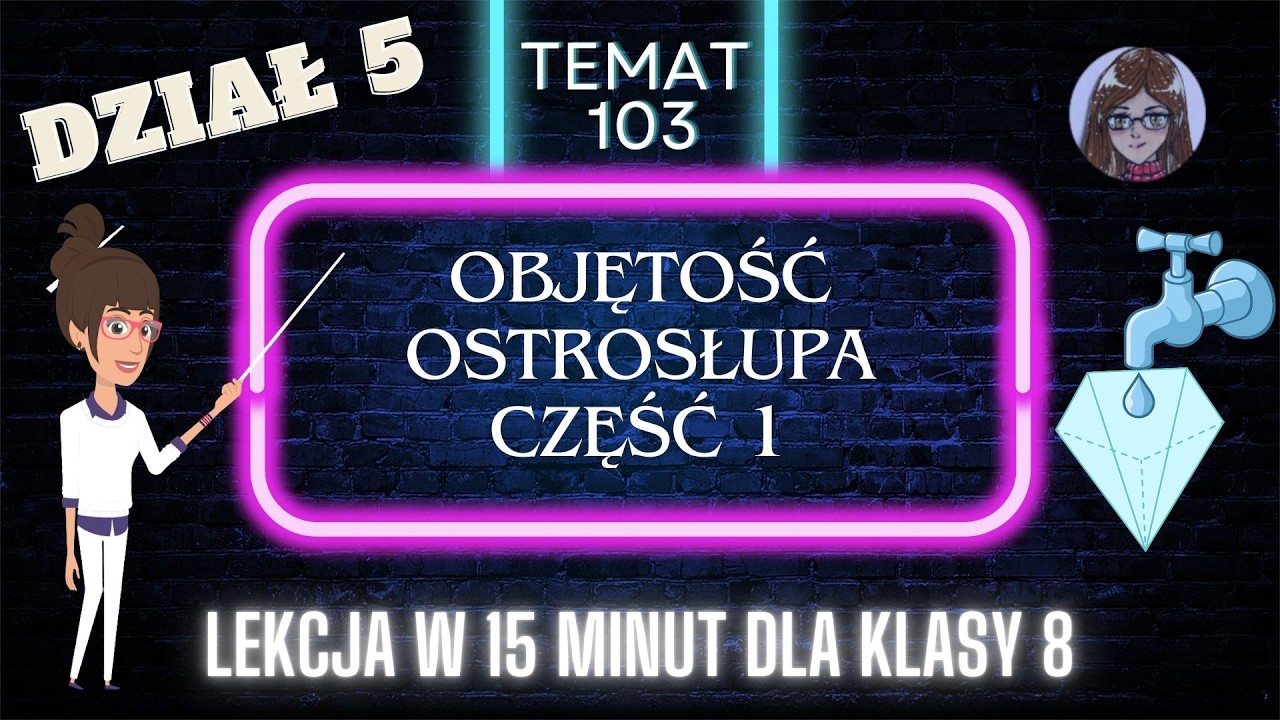 KLASA 8 TEMAT 103 Objętość ostrosłupa część 1