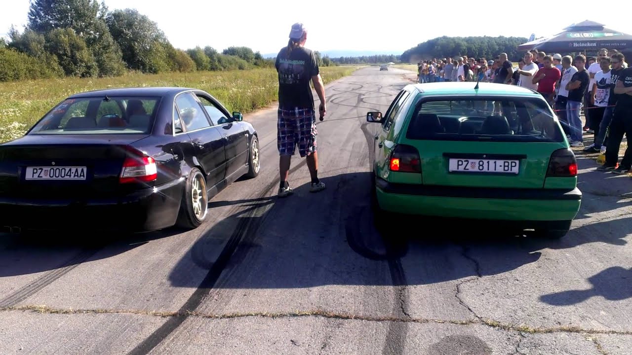 audi a4 v6 2.8 quattro vs golf 3 1.8t
