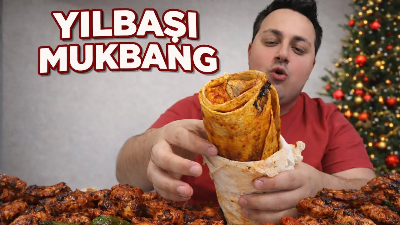 KANAT DÜRÜM HARBİYE KEBABI ASMR MUKBANG YILBAŞI ÖZEL CANLI YAYIN 
