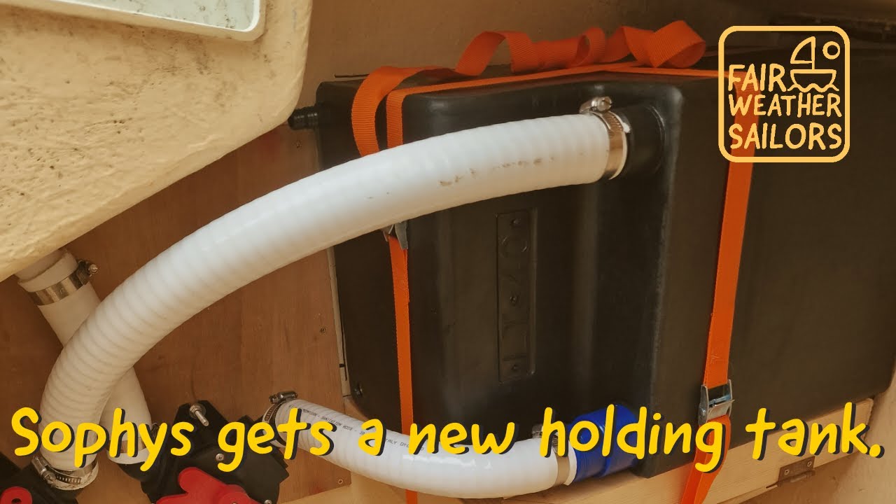 Holding tank fitted with bypass system - Fair Weather Sailors