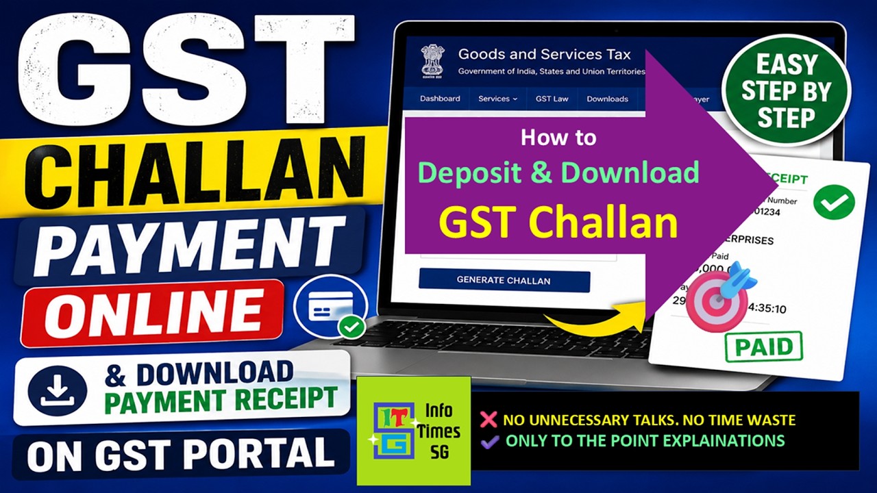 GST Challan Payment Online & Download Payment Receipt on GST Portal | How to Deposit GST Challan