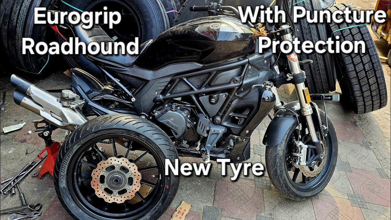 Benelli 502C Tyre Upgrade + Puncture Protection | TVS Eurogrip Roadhound – Best Value for Grip?